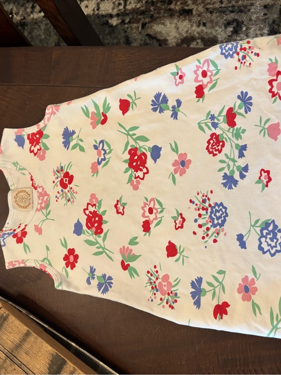 The Beaufort Bonnet Company Other - Beaufort Bonnett cotton dress in white with Red, Blue & Pink Flowers